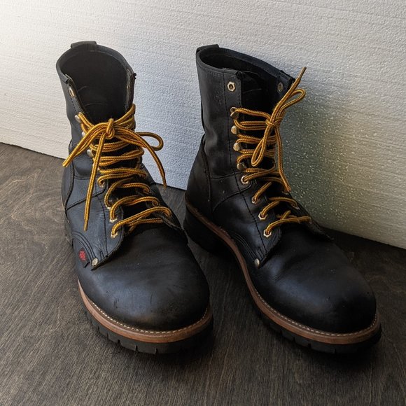 Field N Forest Shoes Field N Forest Black Leather Work Boots Construction Style 161 Size 13